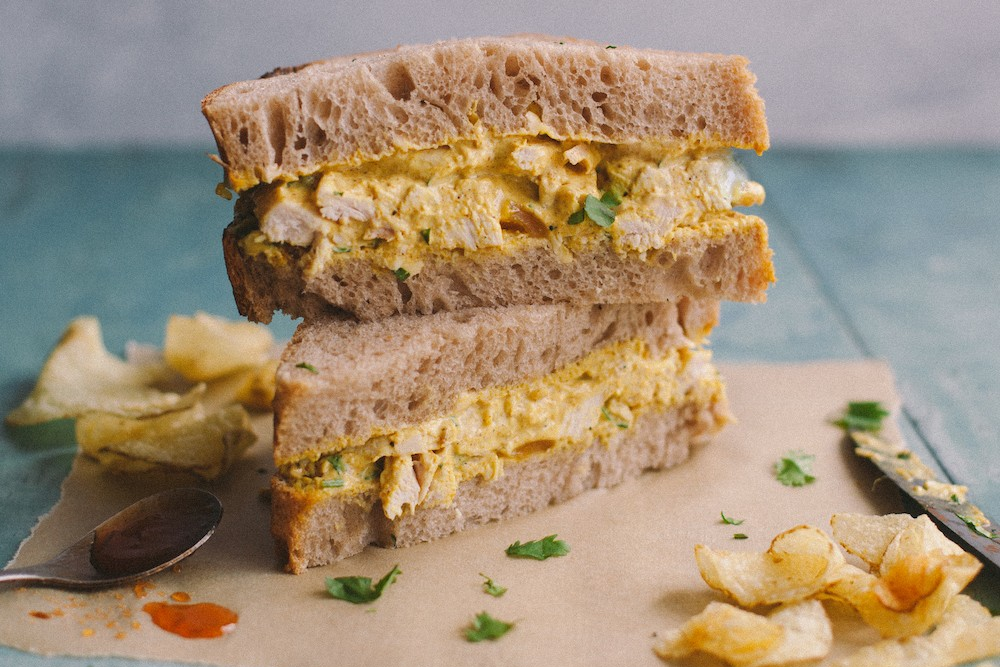Coronation Chicken Sandwich with Doorstop Bread