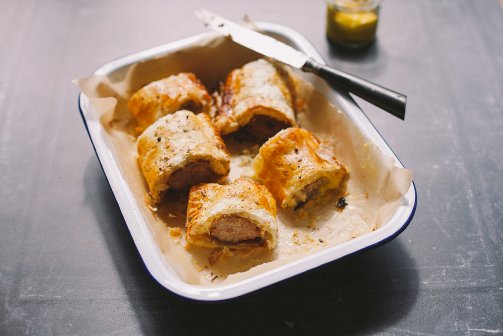 Homemade Sausage Rolls with Caramelised Onion Chutney