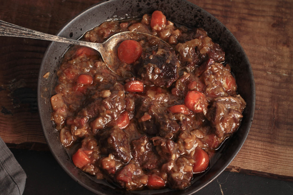 Slow Cooked Ox Cheeks in Ale