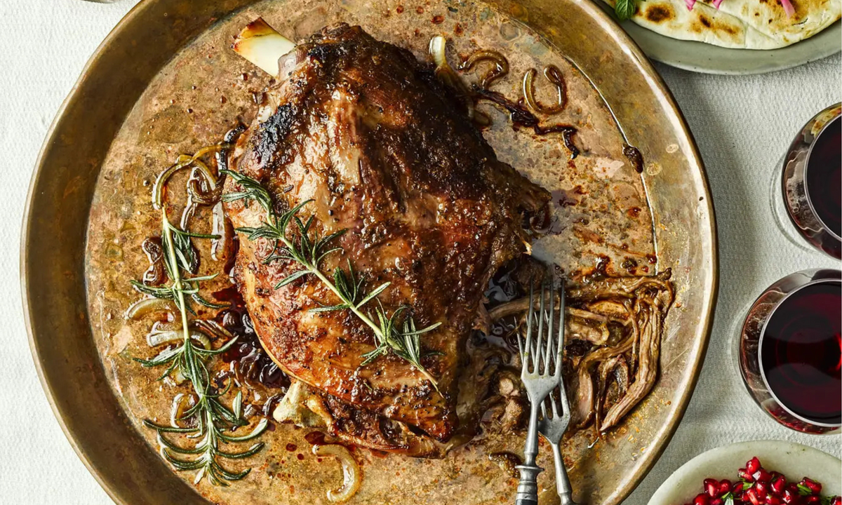 Persian Lamb with Apricot Couscous and Chickpea Salad