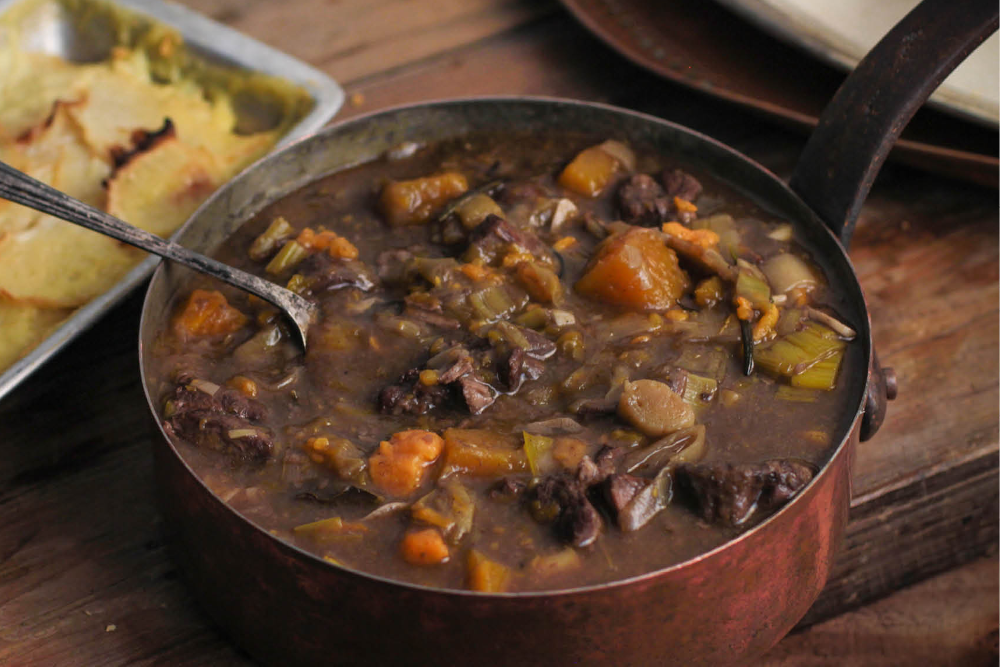 Venison Casserole with Celeriac Gratin