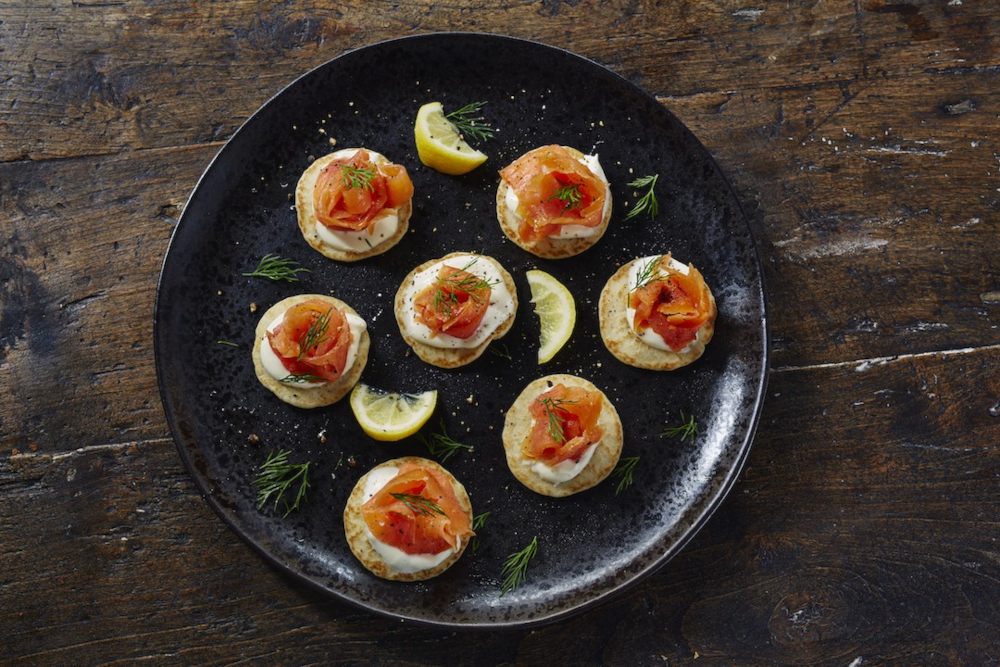 Salmon Blinis