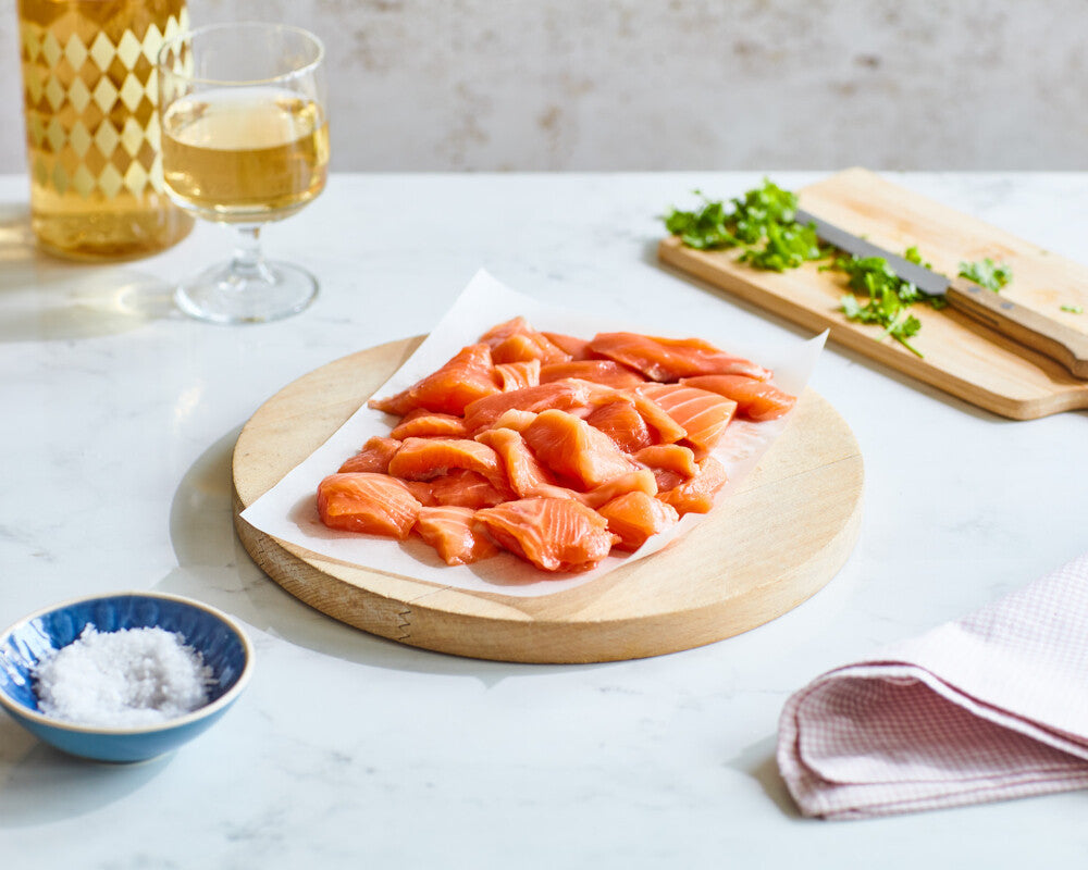 Land-Based Silverscale Fresh Diced Salmon (300g)