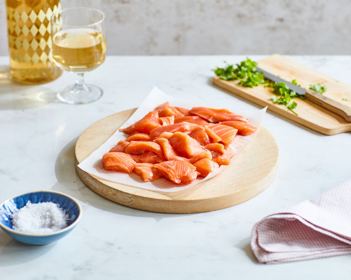 Land-Based Silverscale Fresh Diced Salmon (300g)