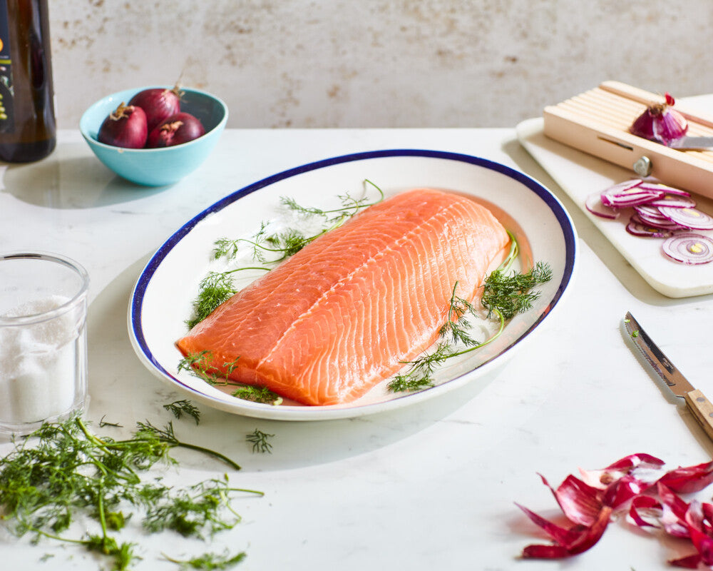 Prime Fillet of Land-Based Silverscale Fresh Salmon (800g)