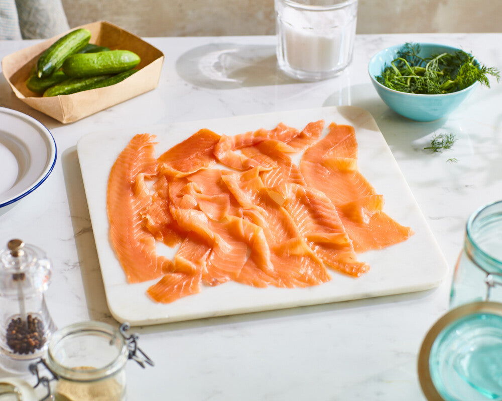 Land-Based Silverscale Smoked Salmon, D-Cut (200g)