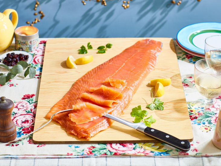 Side of Land-Based Silverscale Oak Smoked Salmon, Unsliced (900g-1.1kg)