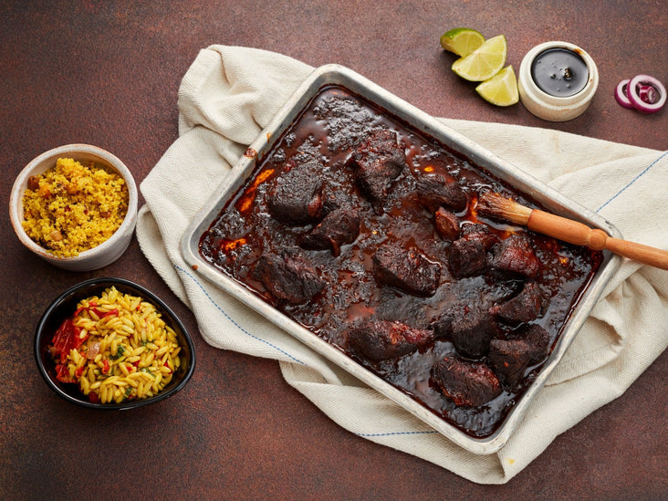 Slow-Cooked Brisket Burnt Ends in Jerk Rum Gravy (500g)