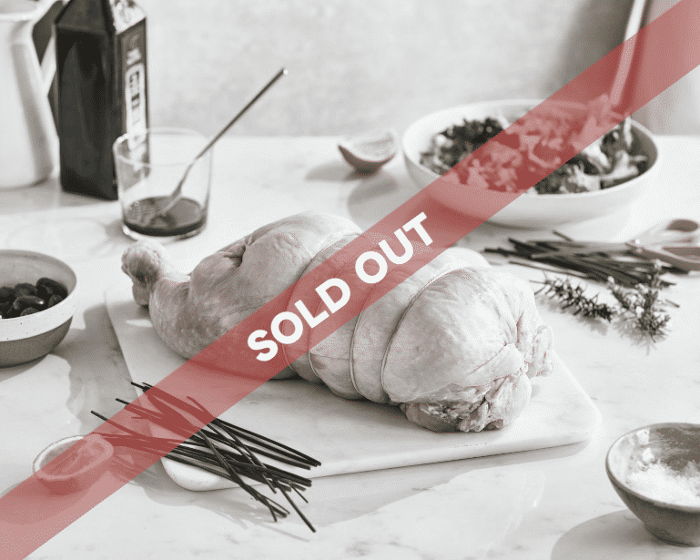 Cockerel Three Bird Roast with Wild Garlic Chive Stuffing