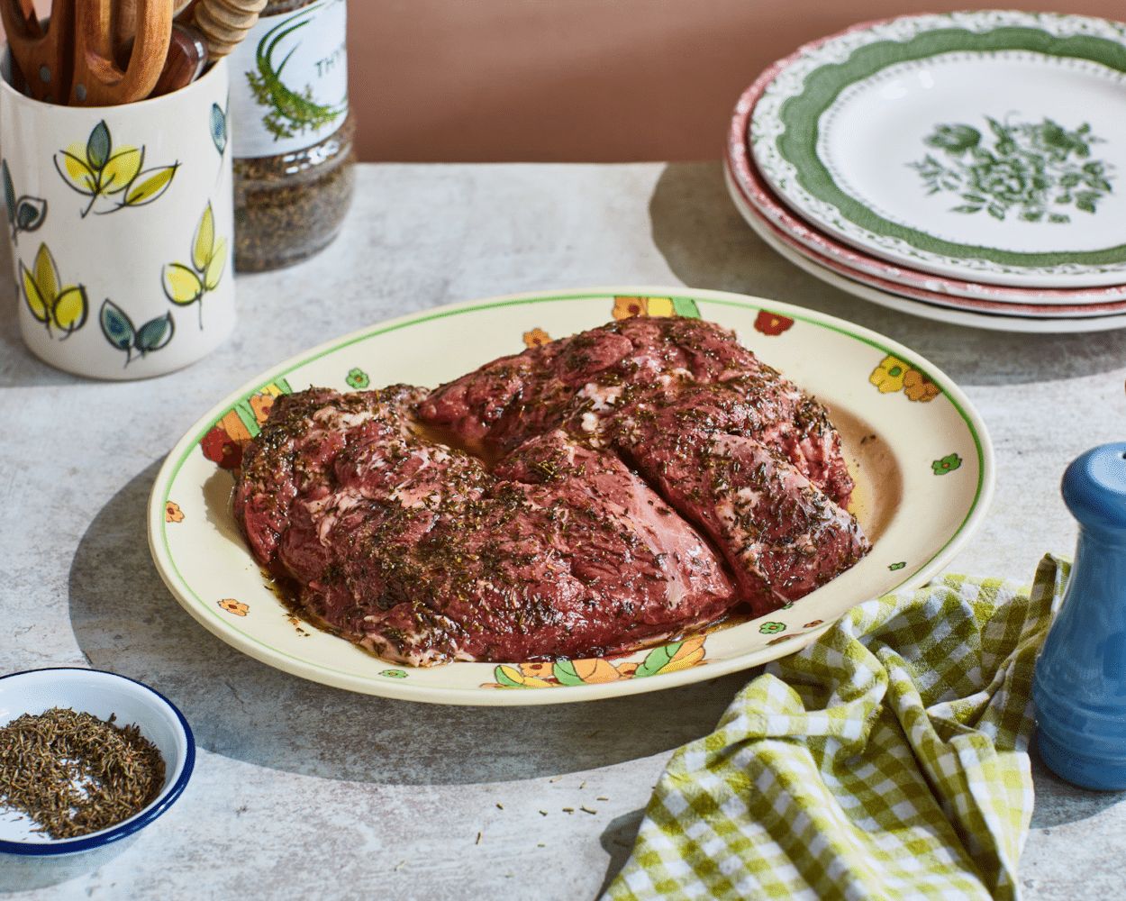 Butterflied Leg of Lamb in Thyme & Olive Oil (1.2kg)
