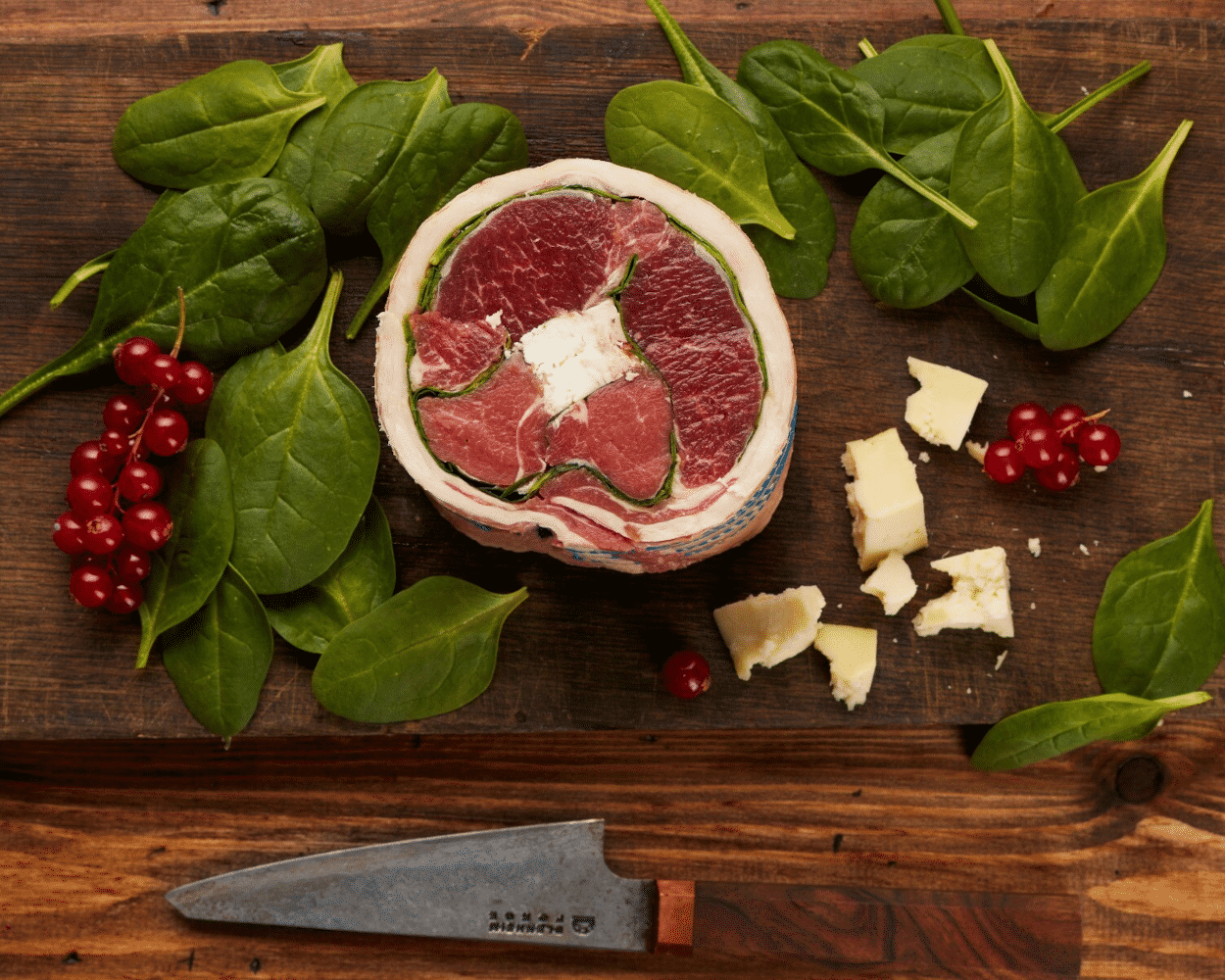Lamb Saddle with Cheese & Spinach (500g)