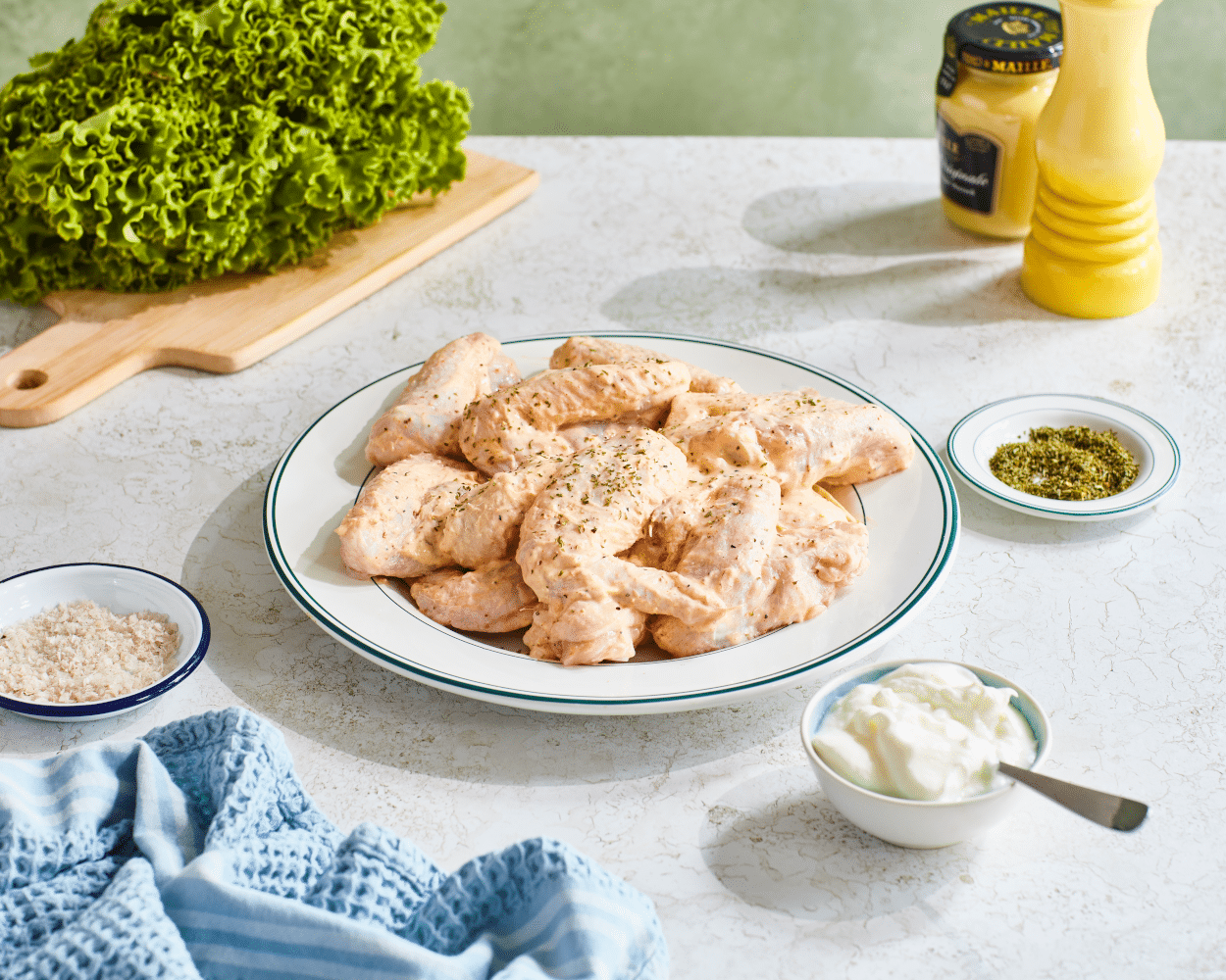 Yoghurt & Mustard Chicken Wings (500g)