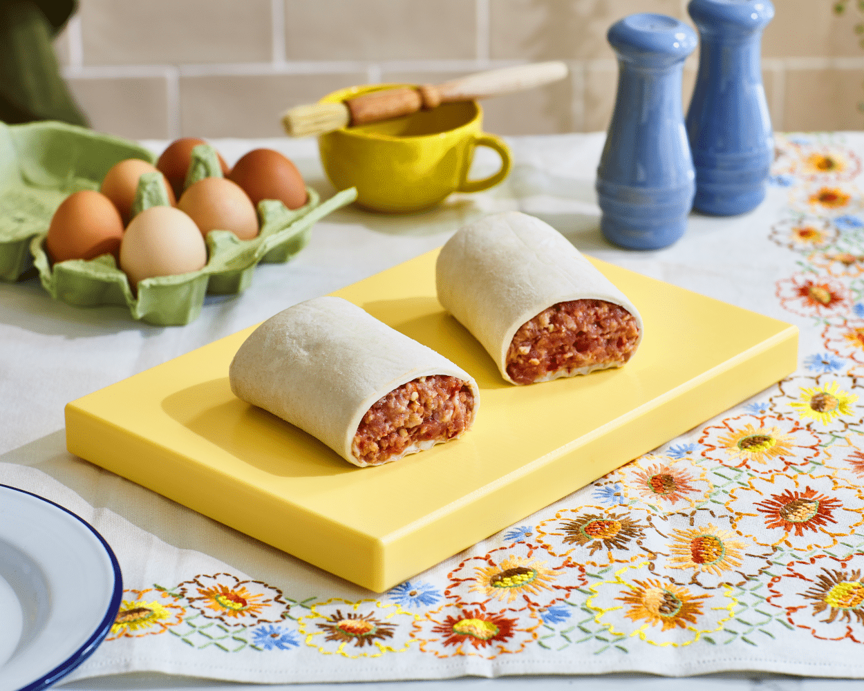 Bake-at-Home South Devon Chilli Sausage Rolls, Pack of 2 (350g)