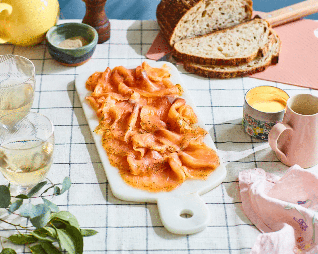 Orange & Fennel Cured Land-Based Silverscale Salmon, D-Cut (200g)