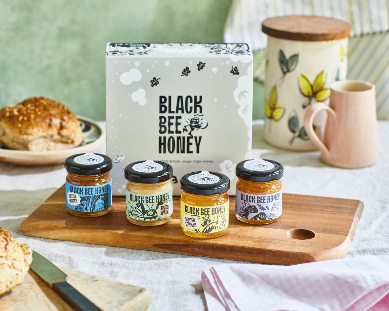 Seasonal Range of Black Bee Honeys (168g)