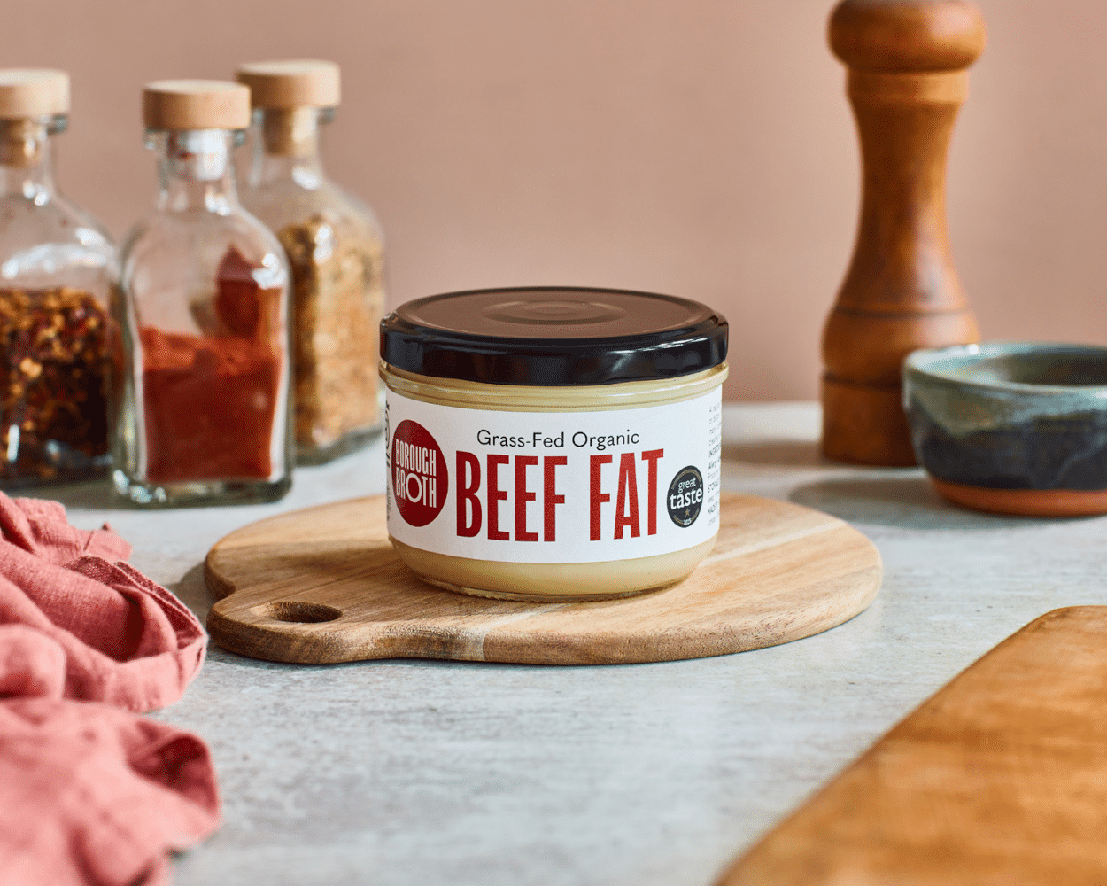 Grass-Fed Organic Beef Fat (190g)