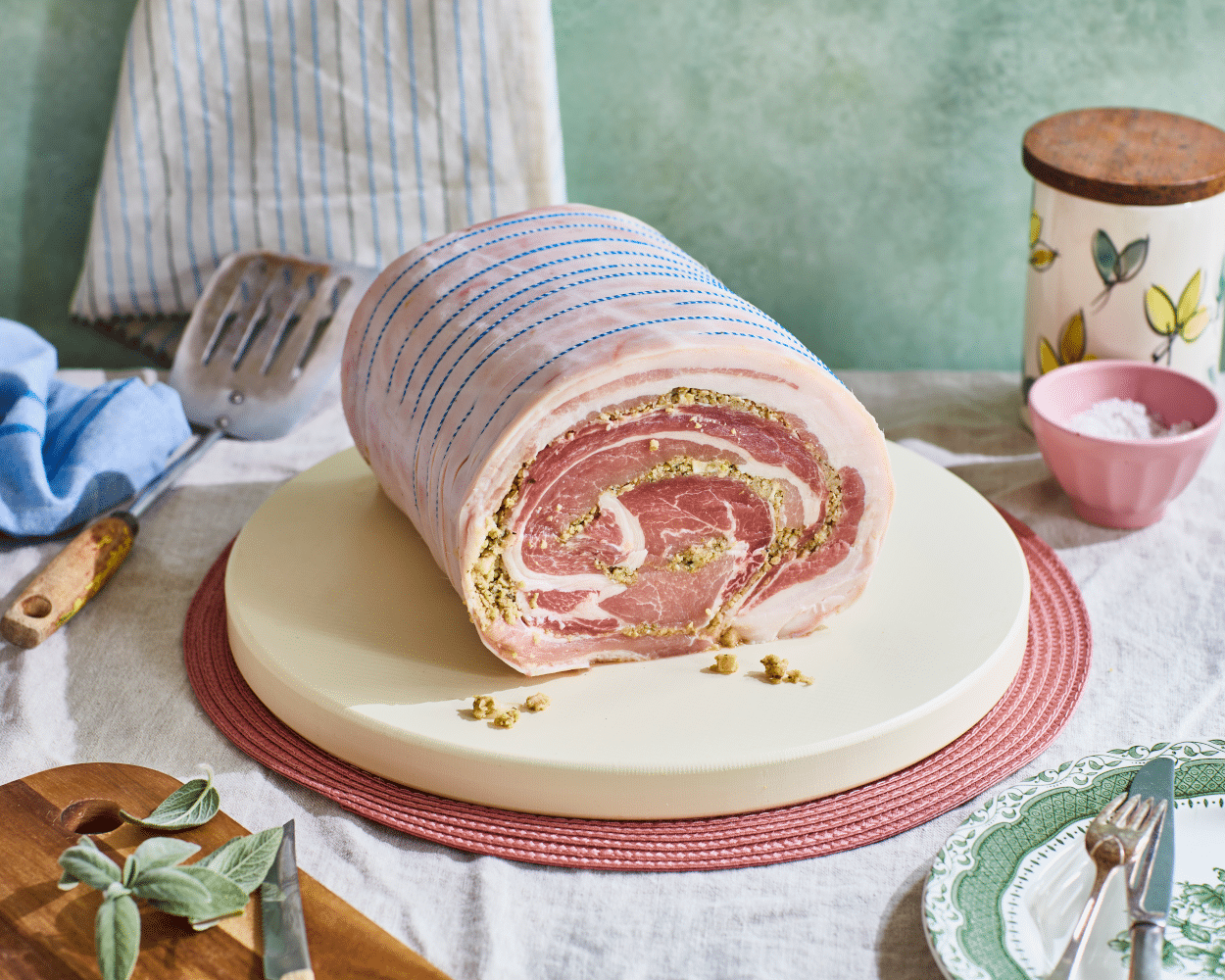 Whole Porchetta with Brandy, Apple & Sage Stuffing (6kg)