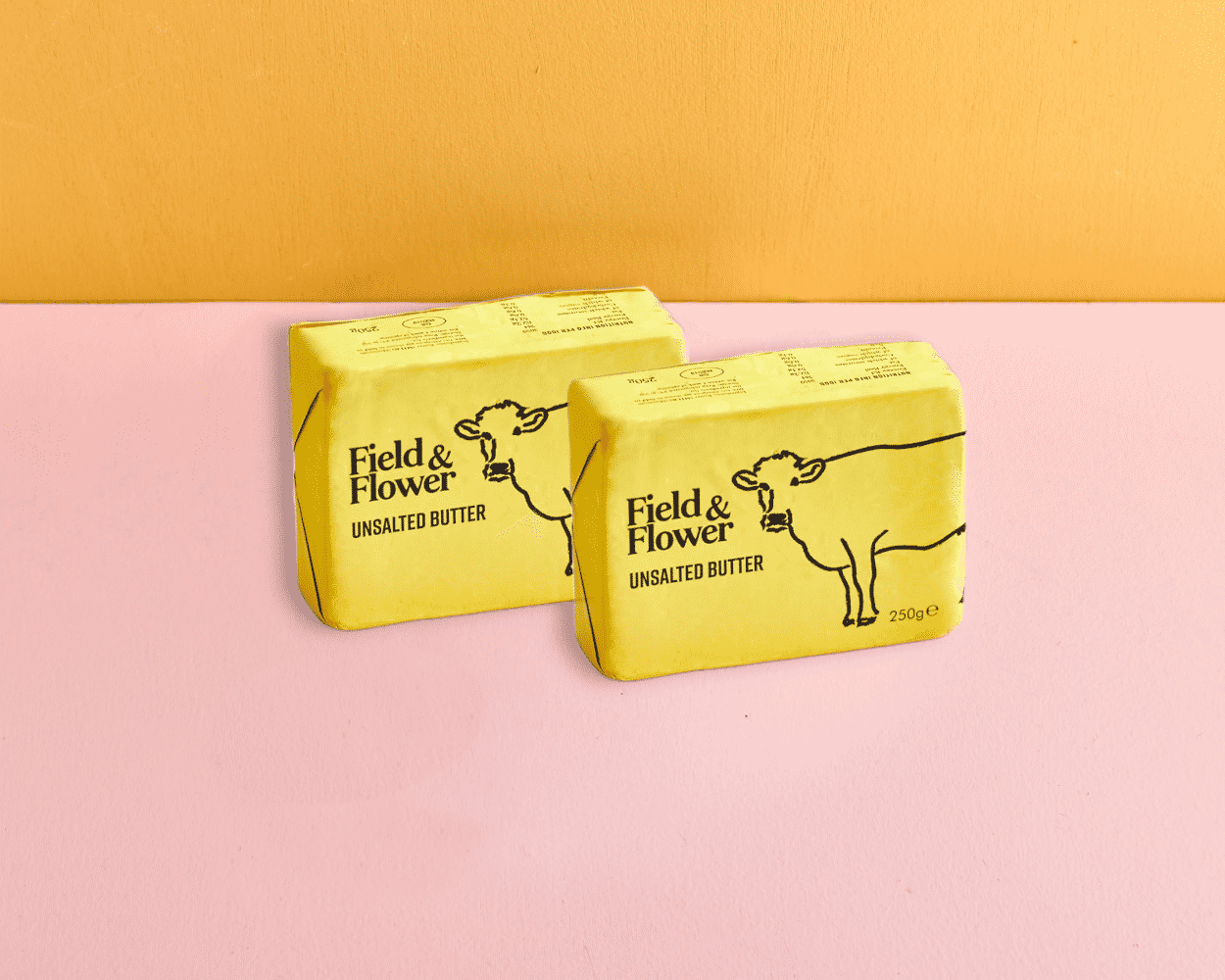 Field & Flower Unsalted Butter, Pack of 2 (500g)